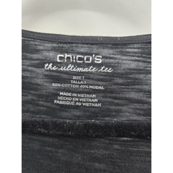 Chicos Cardigan Sweater Womens Small Basic Knit Normcore Academia Office Pockets - Picture 4 of 7